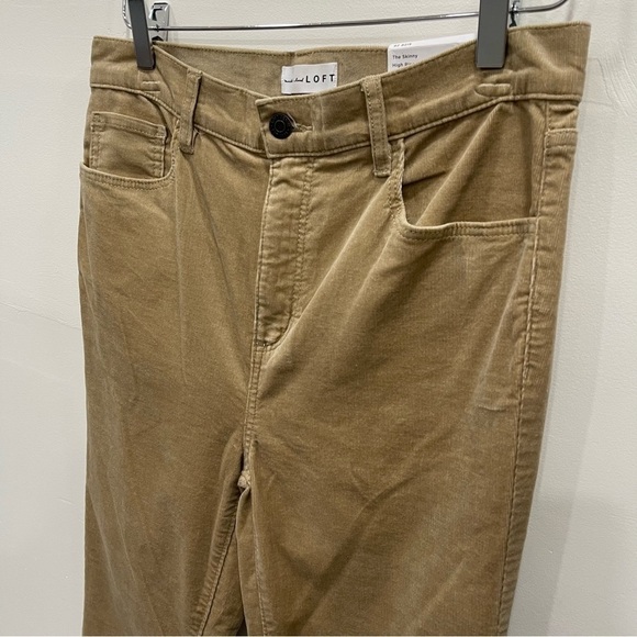 Loft The Skinny High Rise Corduroy Pants Size 29 in Tan - Picture 6 of 12
